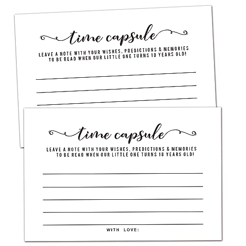 Funny Baby Time Capsule Cards for 1st Birthday or Baby Shower Game Activity, Advise and Advice Cards, Anniversary Cards, 50 Count Time Capsule Message Cards for Baby Shower Party Supplies. 4 