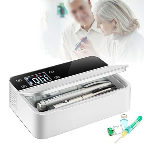 Nasfacbve Small Refrigerator Travel Hormones Cooling Case For Hormones Storage 22dB Quiet Operate For Car Home Travel Use