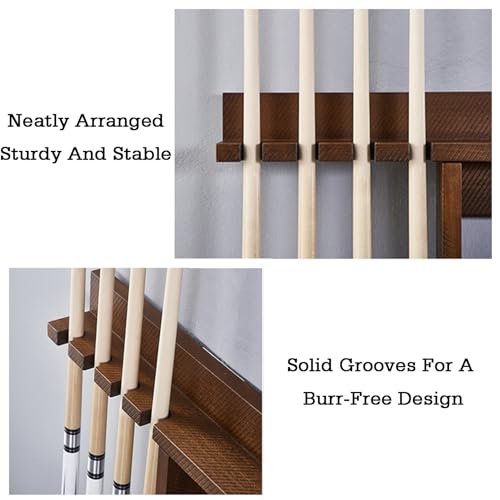 Support mural pour queue de billard pour ranger 8 queues sans encombrement - 5
