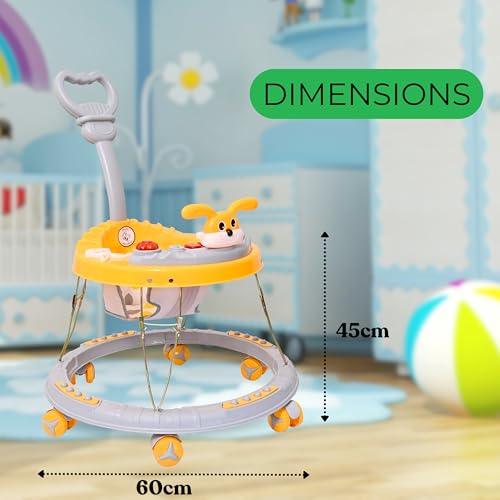 Image of AVANI METROBUZZ Baby Walker with Musical Lights, Push Handle, Interactive Tray for 6 to 18 Months Baby