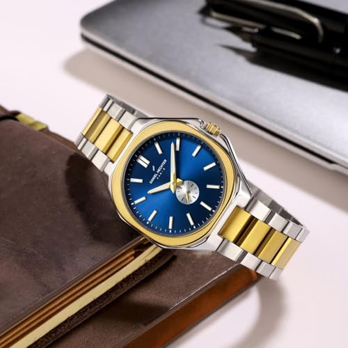 Image of Daniel Hechter Paris Villiers Collection Analog Watch for Men with Round Dial, Small Seconds Sub-Dial, Luminos Hand and Hour Markers and Stainless Steel Strap - DHM1052