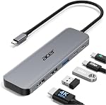 acer USB C Hub 5-in-1, 4K@60Hz USB-C to HDMI Adapter, USB-A & USB-C 5Gbps Data, PD 100W Power Delivery, Aluminium Multiport Splitter Adapter for laptop, MacBook Neo/Pro/Air, Mac mini M4, Surface, S26.