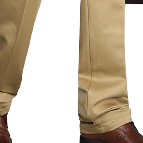 Mens Casual Flat Front Suit Pants Mens Business Work Formal Trouser Straight High Waist Solid Long Man Pants2