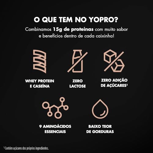 YoPRO Bebida Láctea UHT Coco com Batata-Doce 15g de proteínas 250ml - 12 unidades