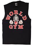 World Gym W190 Sleeveless Muscle Shirt (M, Black)