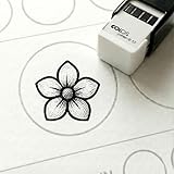 Dekolando Bonusstempel Blume Blüte 10x10 mm – Bonuskartenstempel für Blumengeschäft Floristik Gartencenter Blumenstudio - Stempel Bonuskarte Kundenkarte Stempelkarte
