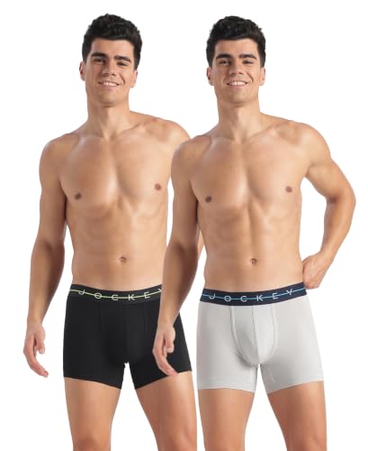 Image of Jockey NY16 Men Super Combed Cotton Elastane Stretch Solid Trunk with Ultrasoft Waistband (Pack of 2)