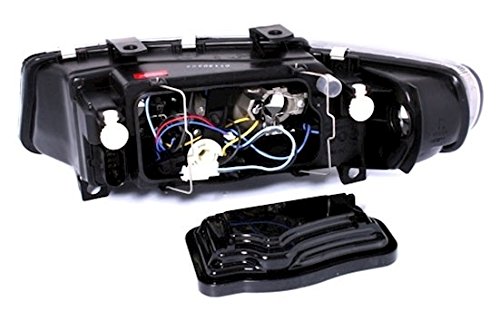 AD Tuning GmbH & Co. KG Angel Eyes Scheinwerfer Set, Klarglas Schwarz, mit Standlichtringen