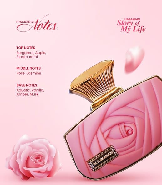 Al Haramain Story of My Life - Arabian Perfume for Women - Long Lasting Perfume for Women - Floral Fragrances - Eau de Parfum for Women - 2.5 oz - Image 2