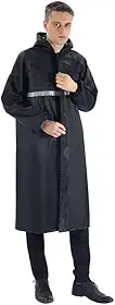 Capa de Chuva Longa Impermeável com capuz Com Visor Adulto faixa refletiva Masculino Feminina