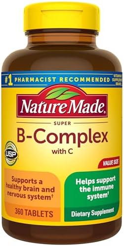 Nature Made Super B Complex with Vitamin C & Folic Acid, B Comple...