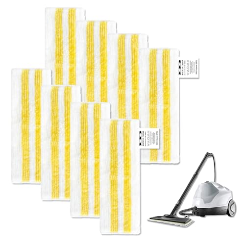 8 pièces de set de lingettes universelles en microfibre, set de rechange pour balai à vapeur de la série Kärcher EasyFix SC1, SC2, SC3, SC4, SC5, accessoires de sol de haute qualité avec système de