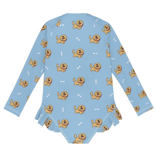 Image of Girls One Piece Swimsuits Long Sleeve Rash Guard Bathing Suit Rash Guard Quick Dry UPF 50+ Swimwear for Kids 3-12