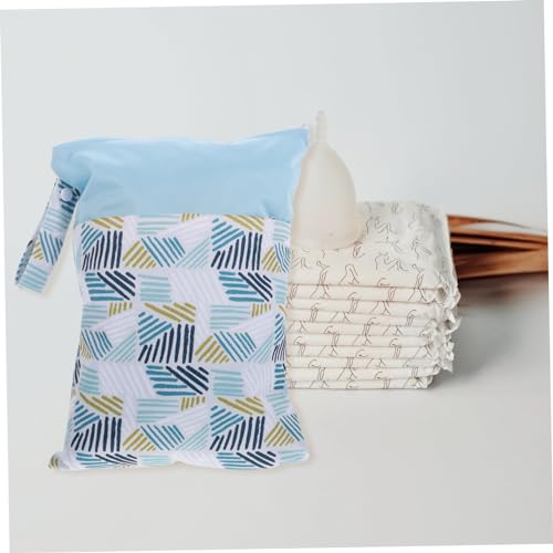 Bolsa organizadora portátil para toallas sanitarias azul miniatura 3