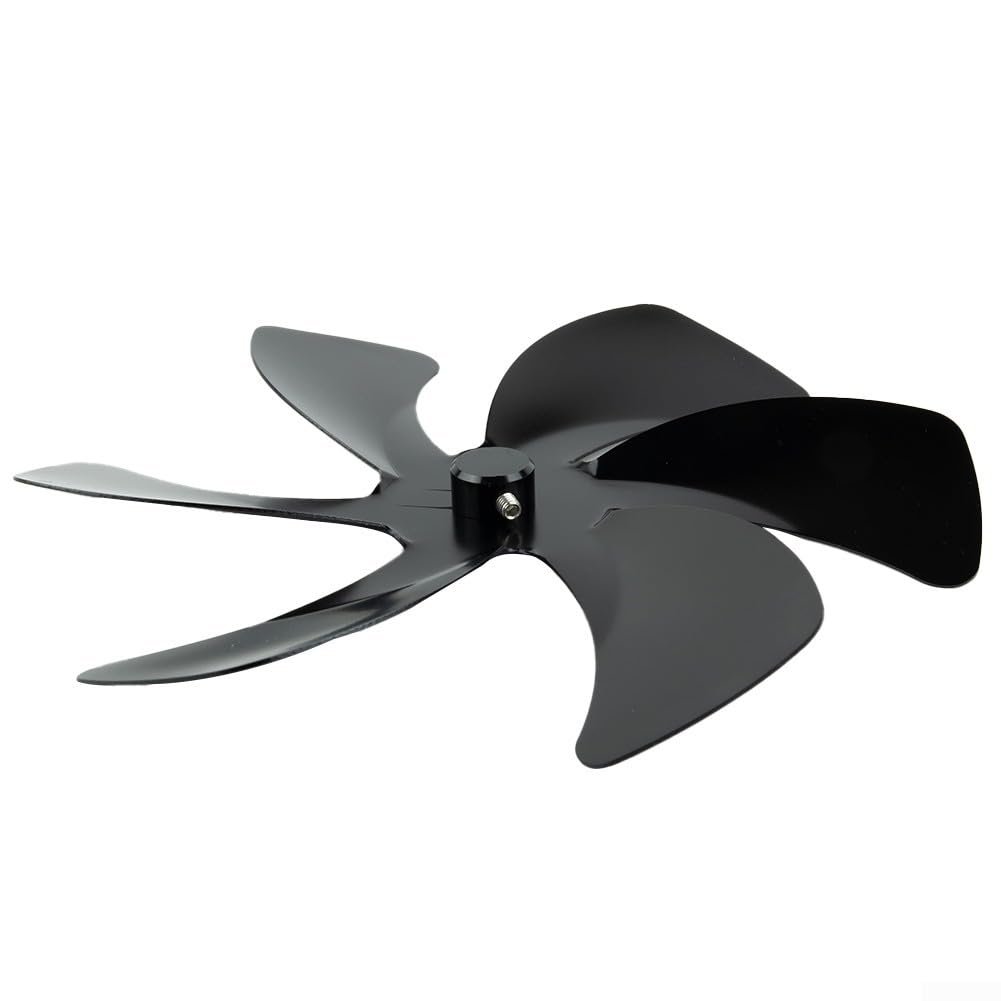Aspas de Ventilador de plástico de Repuesto, Reemplazo de aleación Aluminio con Ventilador Estufa Calor 6 aspas, Multicolor(Red)