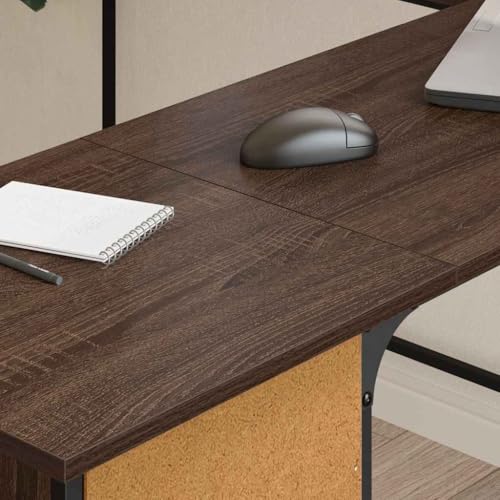 Bureau d'angle 141x141 cm anti-vibration avec rangement pour petits espaces - 4