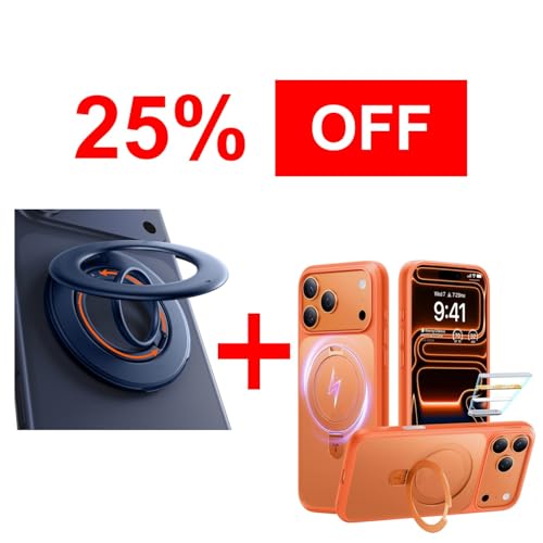 TORRAS Magnetic Stand Case & Magnetic Phone Grip Ring Holder Kickstand