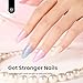Beetles Builder Gel for Nails,Pearl Shimmer 6 Colors Builder Gel Set for Building Apex & Nail Extension Uv Led White Pink Purple Mermaid Drawing Strengthener for Thin Nails Beauty Gift Sets for Women