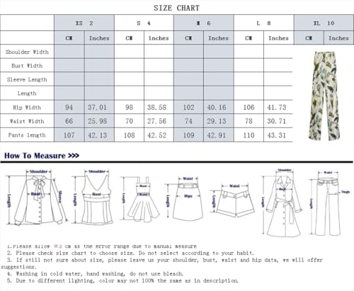 Women's Suit Short Sleeve Tie Printed Shirt Top High Waisted Wide Leg Pants Set Ladies Two Piece Set2