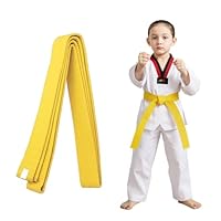 COYUN 1 pcs 240cm Gelb Taekwondo-Gürtel, Judo gürtel Judo Karate Gürtel Belt Kampfkunst Karate Judo Taekwondo Belts Professioneller Karate Aikido Belt für Kinder Erwachsene Kampfsportgürtel