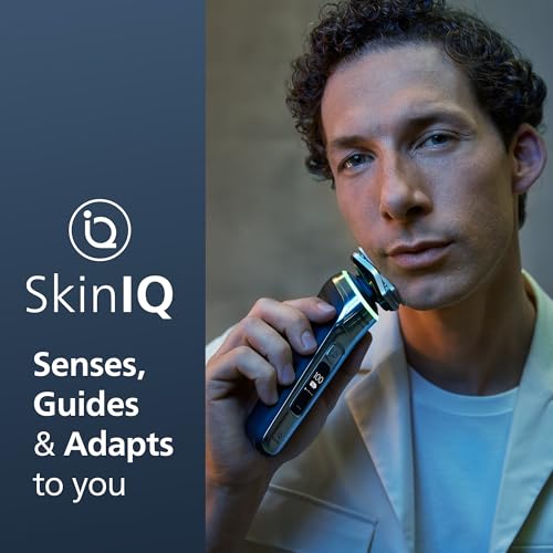 Philips Shaver Series 9000 - Wet and Dry Electric Shaver for Men, Razor with Lift and Cut, SkinIQ Technology, Pop-up Beard Trimmer, Cleaning Pod, Charging Stand and Travel Case (Model S9974/55) - Image 3