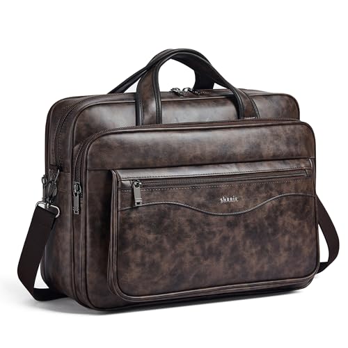 Image of Shrrie Vegan Leather Laptop Bag 17 to 17.3 Inch for Men and Women