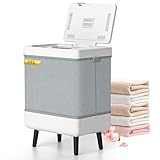 35L Handtuchwärmer Eimer Wärmegerät mit Zwei Heiz-/Trocknungsmodi, Handtuchwärmer elektrisch Intelligente 24H Zeitschaltuhr, Towel Warmer für Spa Badezimmer Waschküche, Platz für Duftsäckchen(Weiß)