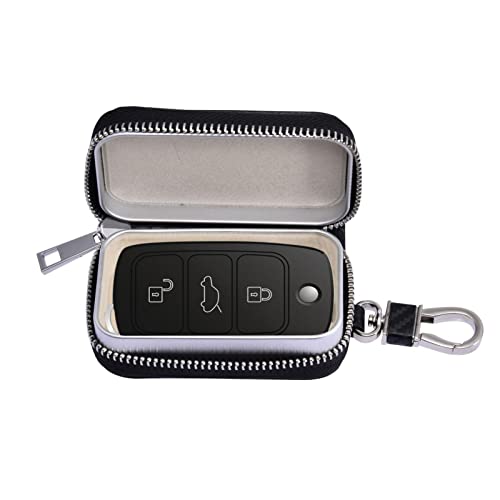 Bolsa para Key FOB – Hecho de cuero PU bolsa con cremallera | – Bolsa de bloqueo de señal, bolsa antirrobo, bloqueo de carcasa antipiratería
