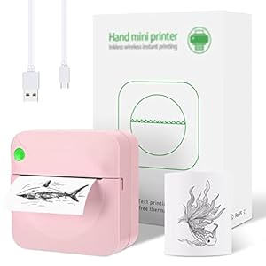 icyant Mini Pocket Printer, Draadloze BT Thermische Printer Receipt Papier Printer Pocket Fotoprinter Stickerprinter…