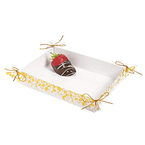 Small Gold FOIL Trim Treat Tray - Party Supplies - 2 Pieces