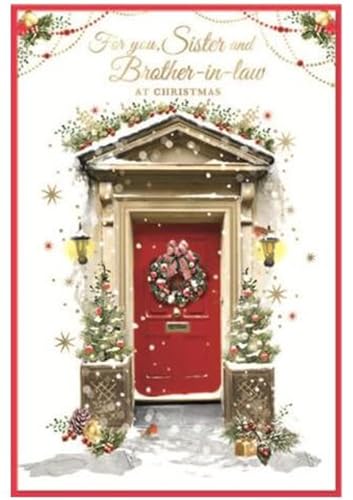 Sister & Brother-in-law Christmas Card - Festive - Size: 23cm x 15.5cm (9 x6) D
