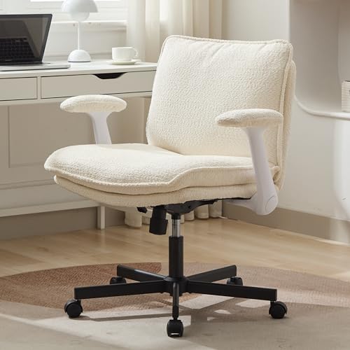 Kassipo Criss Cross Office Chair with Wheels & Flip Arms