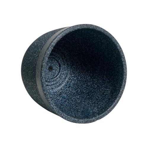 Image of Harshdeep Roto Pots - Milano - Indoor Outdoor Home Living Room Balcony Decorative 12 Inch U V Protected Planter, Light Weight and Durable Stone Finish (Mid Night Stone)