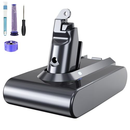 6000mAh Batterie avec Affichage de la Charge Restante pour Dyson V6 DC62 DC59 DC61 DC58 DC72 Aspirateur à Main Remplacement Batterie pour Dyson SV03 SV09 SV05...