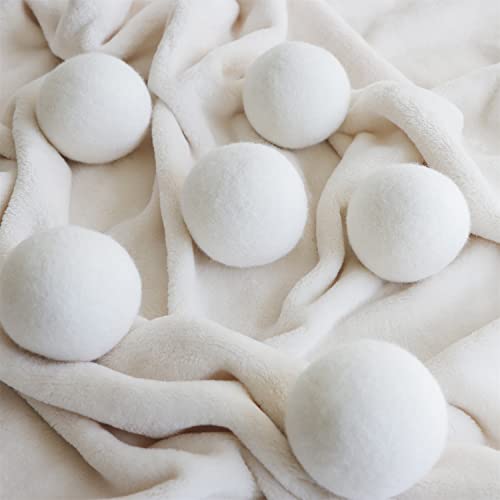 Lauterye Wool Dryer Balls 6-Pack 100% Made Of Organic New Zealand Wool,Natural Fabric Softener,Reusable,Hypoallergenic,Chemical-Free,Anti-Static,Lint-Free, Odorless，A Mother's Love Never Changes. #TOP5
