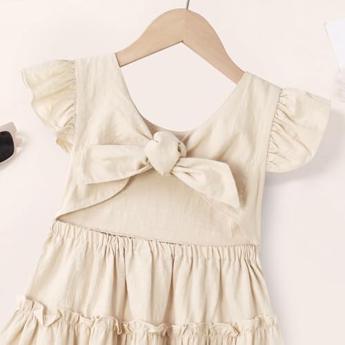 Toddler Girls Dress Ruffle Backless Sleeveless Kids Casual Party Dresses Summer Beach Sundress4