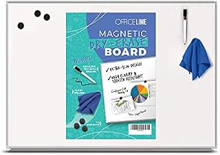 Officeline Ultra-Slim, Lightweight Magnetic Dry Erase Board & Accessories