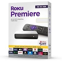 Roku Premiere Streaming Media Player HD/4K/HDR Control remoto