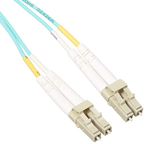 Monoprice Fiber Optic Cable - 10 Meter - Aqua | Lc To Lc, Om3, 50/125 Type, Multi Mode, 10Gb, Duplex #TOP4