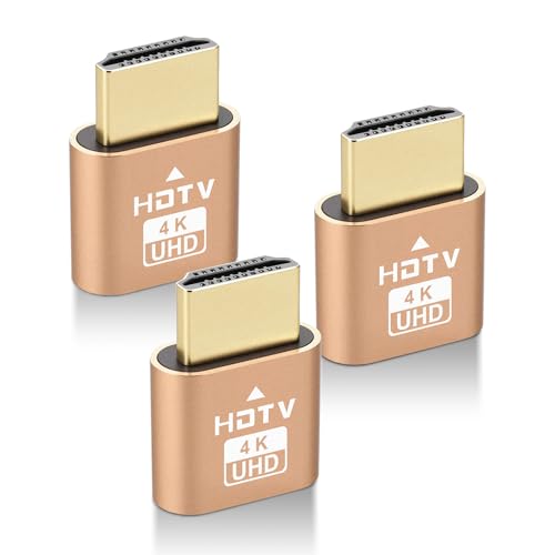 Wowfast HDTV Dummy Plug, 3 pezzi emulatore display 4K compatibile