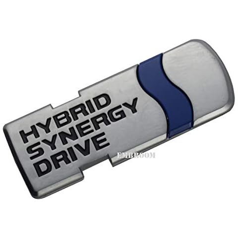 EmbRoom HYBRID SYNERGY DRIVE Emblem, 3D Metal Car Badge Sticker Decal Replacement for All 4 Wheel Drive Car Models (Chrome) Cover