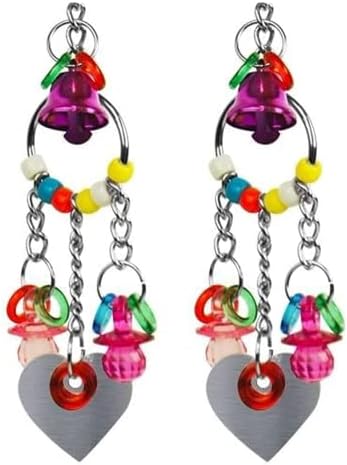 2 PCS Shredding Chewing Toys durable Parrot Bite Toy Birds Hanging Swing Toys Bird Cage Bite Accessories for Small Parakeets, Cockatiels, Budgies, Conures, Finches