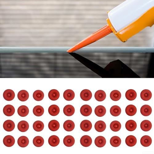 Lot de 40 calfeutrants réutilisables en latex pour tubes d'étanchéité, embouts rouges à bille pour éviter le séchage et économiser du matériau, pour la plupart des bouteilles de colle