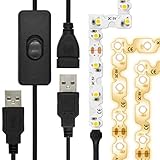 (ON/OFFスイッチUSB延長ケーブル付) LEDテープライト (90度 曲がる) 貼レルヤ USB (電球色) 3m 180灯 角に合わせて曲げながら両面テープで貼り付け可能なフレキシブルタイプ 3000K JTT Online