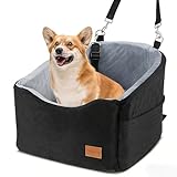 Asiento de Coche para Perros medianos de Menos de 13,6 kg, cómodo Asiento de Coche para Cachorro con 2 Correas de Seguridad clipsables, Base Antideslizante para Viajar para Mascotas, Completamente