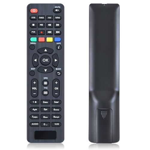 GOUYESHO Nuovo Telecomando IR di ricambio per Telesystem Digital Decoder TS6822 T2HEVC Twin Tuner FACILE/01 FACILE Stealth/01, Non applicabile ad altri telecomandi (senza voce)