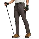 [Gopune] アウトドアパンツ メンズ 速乾 軽量 登山パンツ トレッキングウェア ズボン 薄手 ハイキングウェア 撥水加工 通気ベルト付き 春秋夏用（コーヒー L）