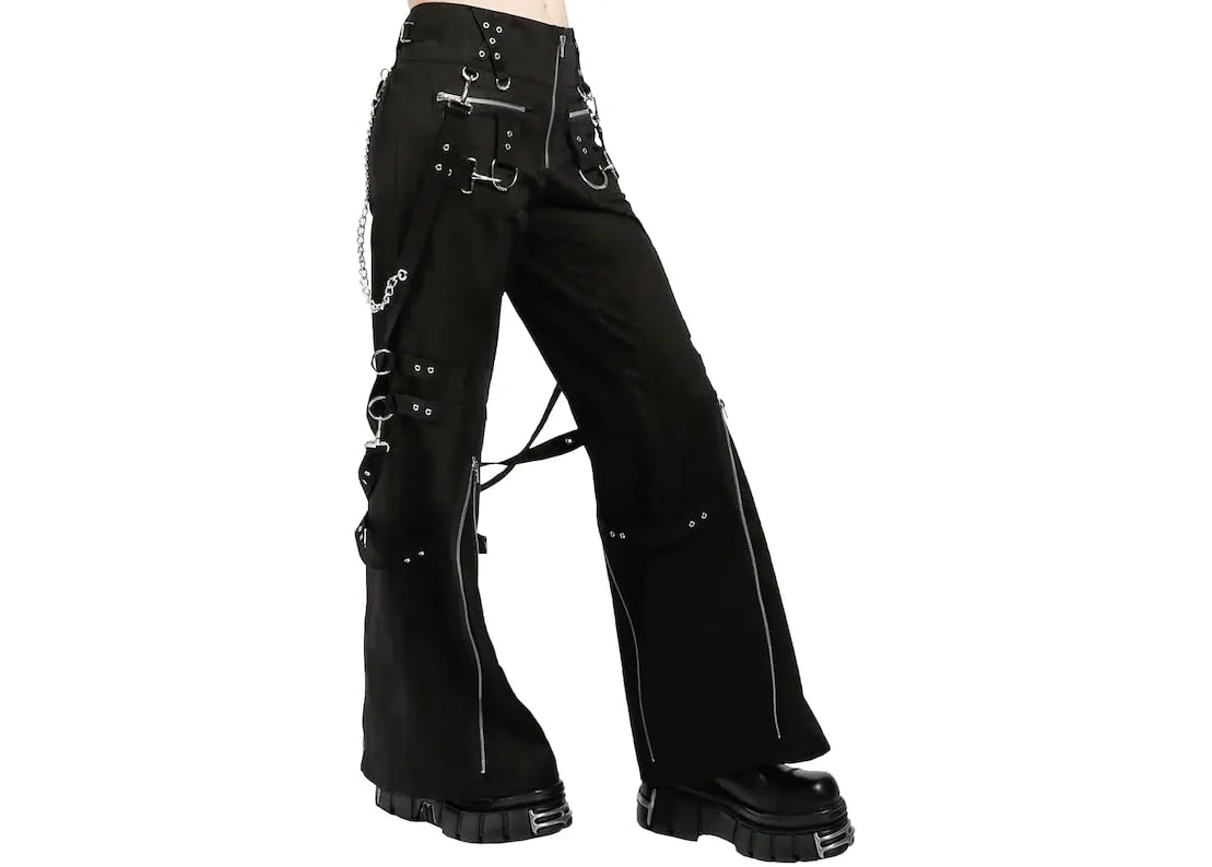Fashion Gothic Pant Cyber Chain Goth Jeans Punk Rock Black Gothic Vintage Cotton Pant