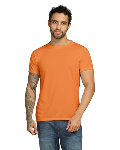 Image of VastraVibes Cotton Regular Fit T-Shirt Round Neck Casual Mens Plain Tshirt