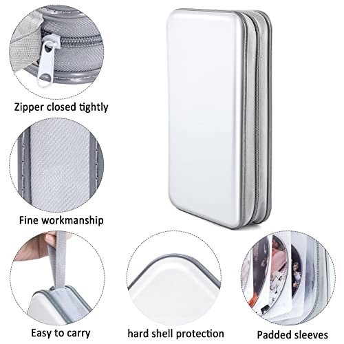 Bivisen Cd Case Wallet, 80 Capacity Dvd Vcd Media Blu-Ray Case Wallet Holder Storage Organizer (White) #TOP1